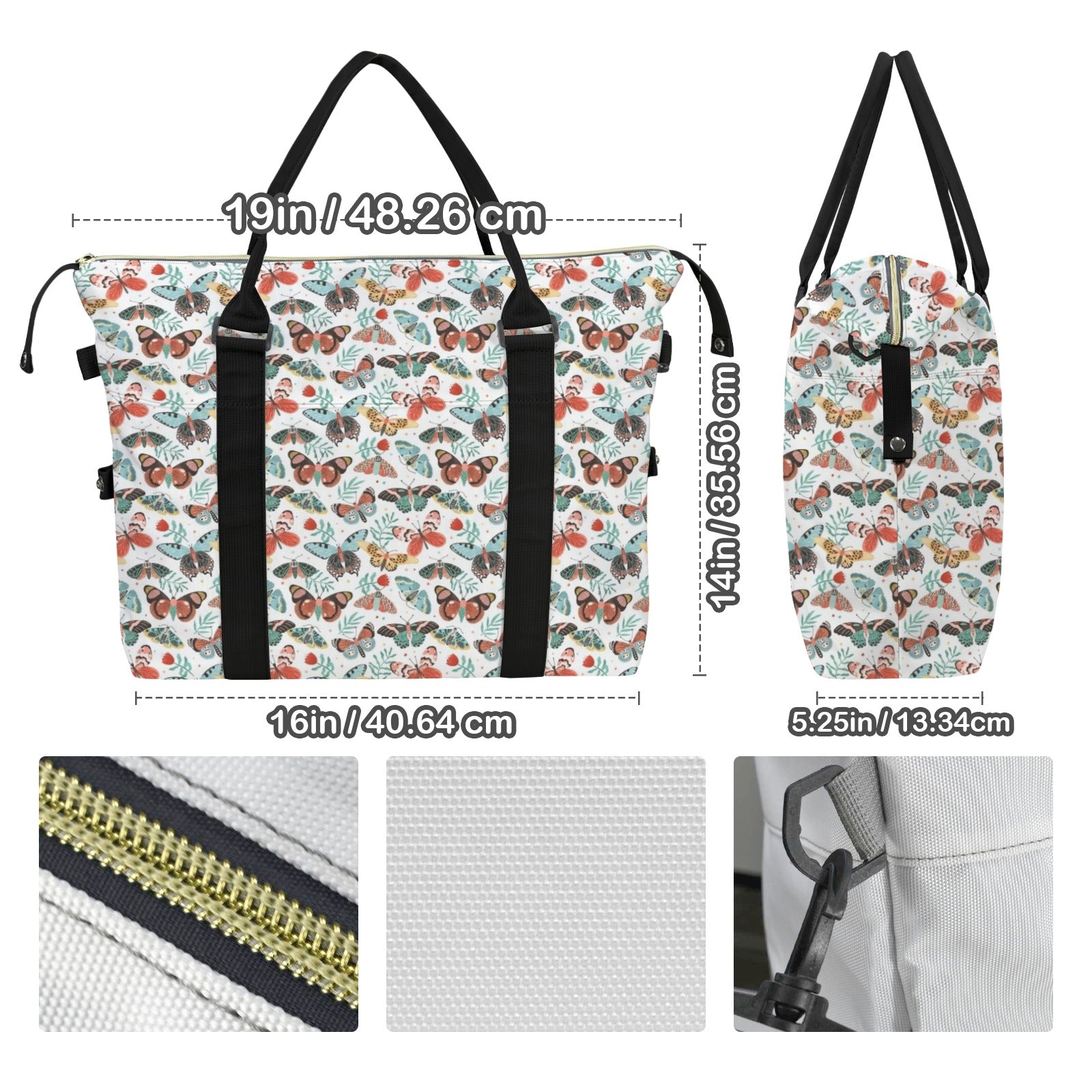 Pretty Moths And Butterflies Duffle Bag-Simple (Model 1715) Duffle Bag-Simple (1715)
