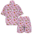 Fast Food Women's Windbreaker Short Set Women's Windbreaker Short Set Food Printed Offshore
