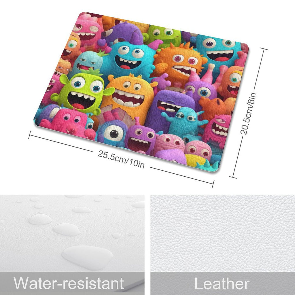 Cute Monsters Leather Mouse Pad Leather Mouse Pad Printed Offshore Sci Fi