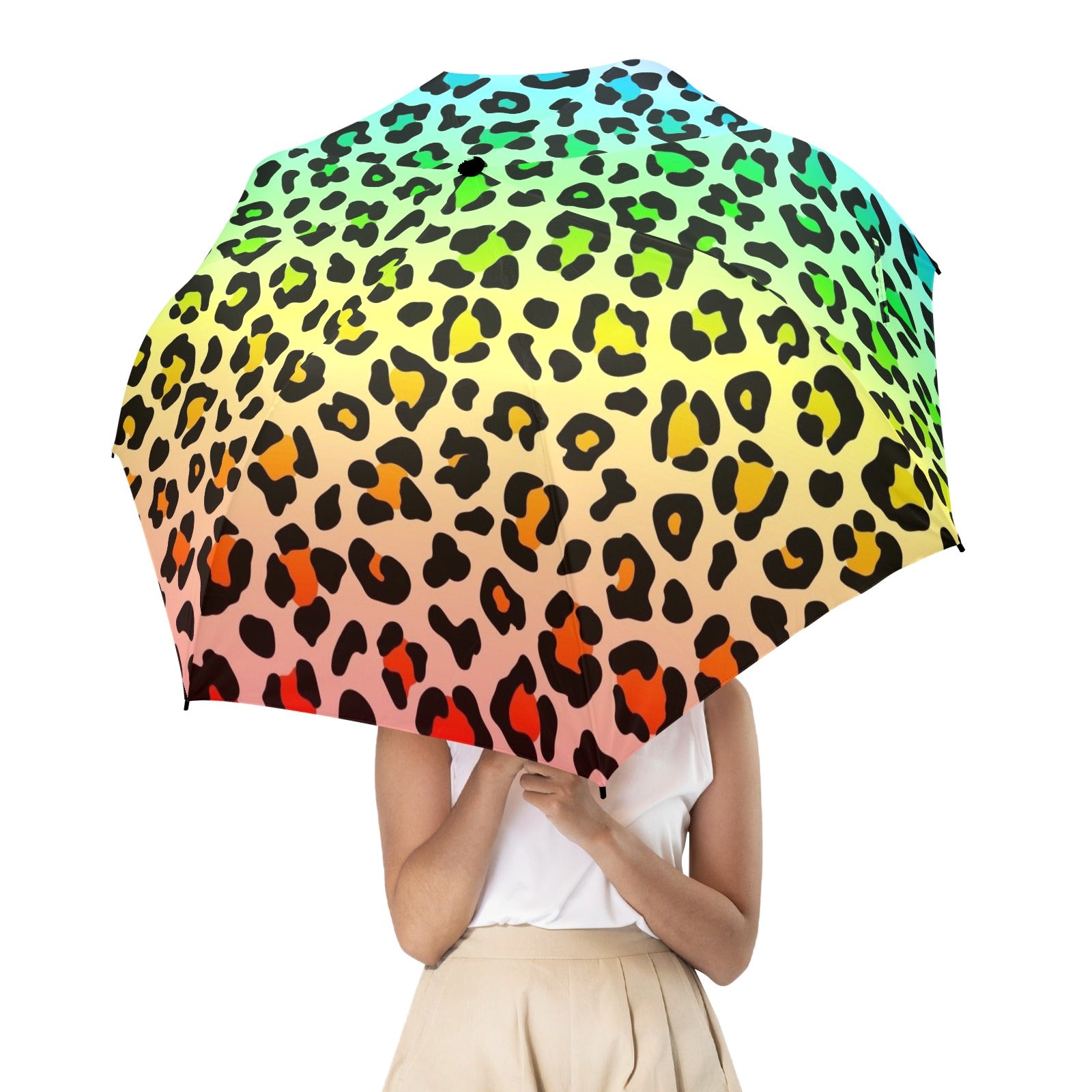 Rainbow Leopard Print Umbrella Umbrella Printed Offshore