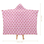 Pink Doughnut Stripes Kids Hooded Blanket 100cm x 130cm