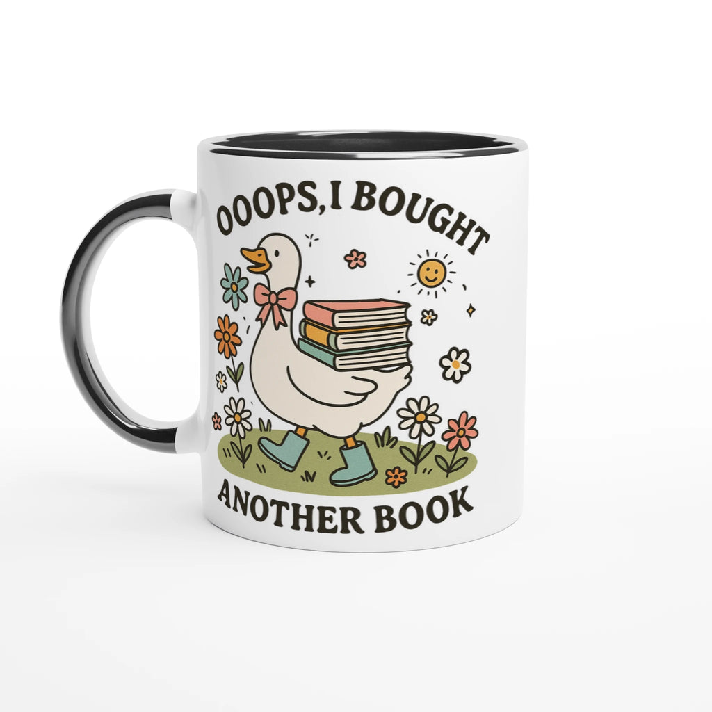 Oops, I Bought Another Book - White 11oz Ceramic Mug with Colour Inside Ceramic Black Colour 11oz Mug animal Globally Fulfilled Reading