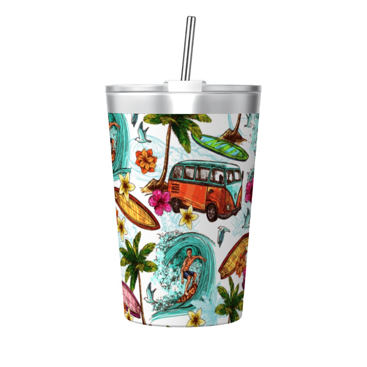 Surfing Safari Small Stainless Steel Travel Mug Cup 12oz/350ml