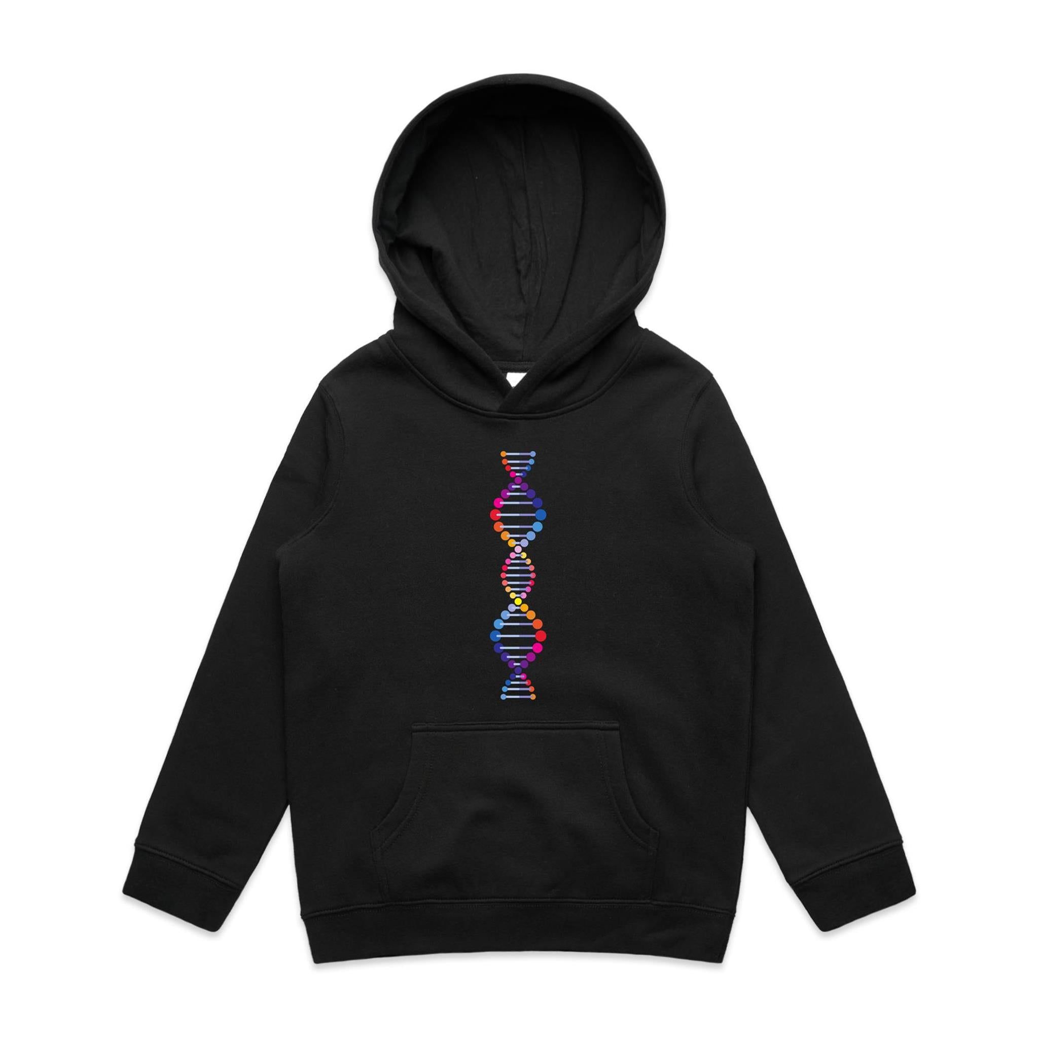 DNA - Kids Hoodie Black Kids Hoodie Printed In Australia