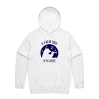 If A Bear Toots In The Woods, Trumpet Player - Mens Hoodie White Mens Hoodie animal Music Printed In Australia