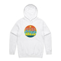 Better Days Ahead Men's AS Colour Hoodie White Mens Hoodie Positivity Printed In Australia