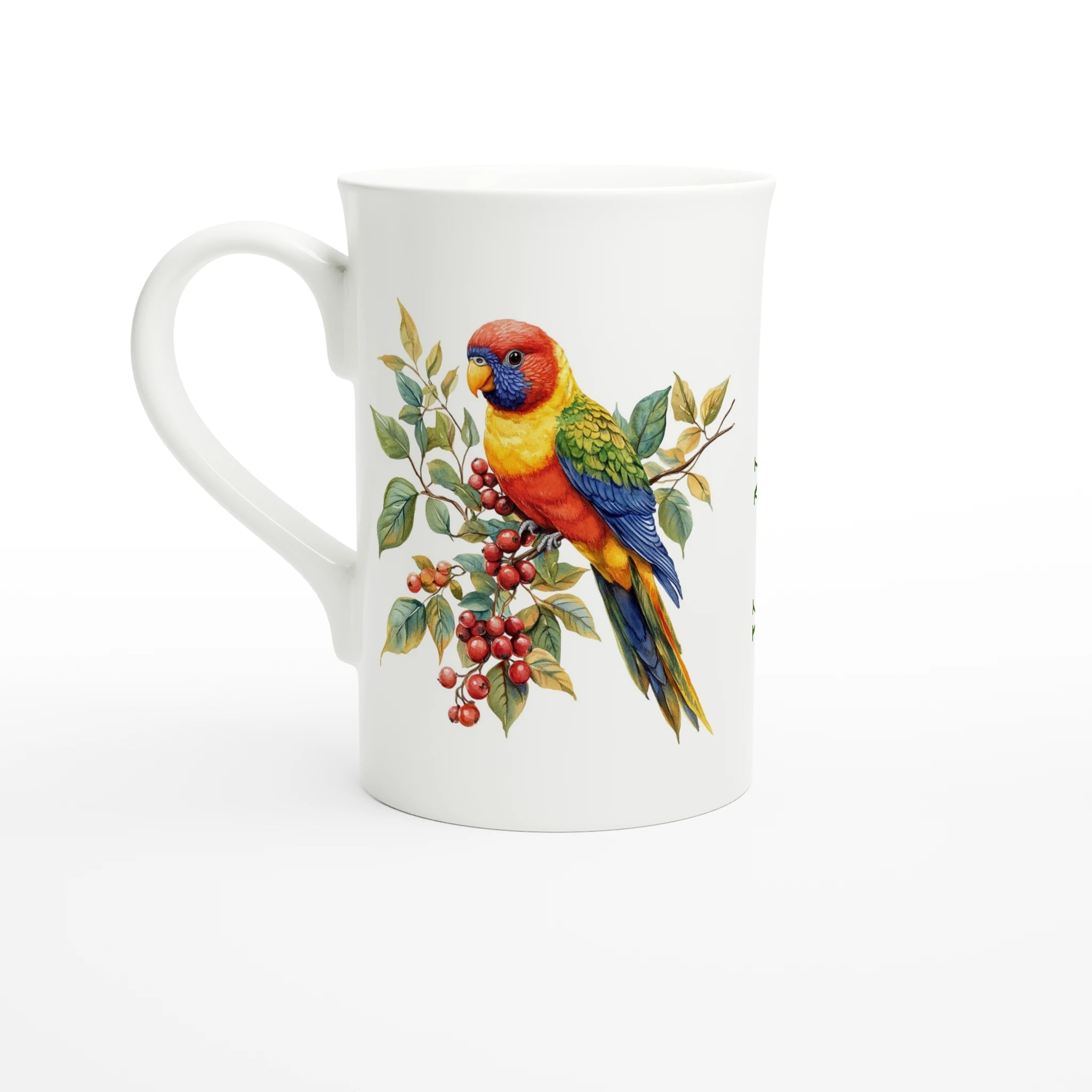 Personalise - Lorikeet, Australian Birds - White 10oz Porcelain Slim Mug Default Title Personalised Porcelain Mug animal Globally Fulfilled