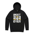 Best Dad Ever, Piano Keyboard - Mens Hoodie Black Mens Hoodie Dad Music Printed In Australia