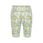 Tropical Flowers And Leaves Women's Bike Shorts With Side Pockets