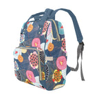 Abstract Floral - Multi-Function Backpack, Nappy / Diaper Bag
