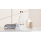 Teaching Fills My Heart - White 17oz Stainless Steel Water Bottle White Water Bottle Globally Fulfilled Teacher