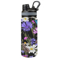Butterfly Flowers - Insulated Water Bottle with Dual-Use Lid (18oz) One Size Insulated Water Bottle with Dual-Use Lid (18oz) Plants Printed Offshore