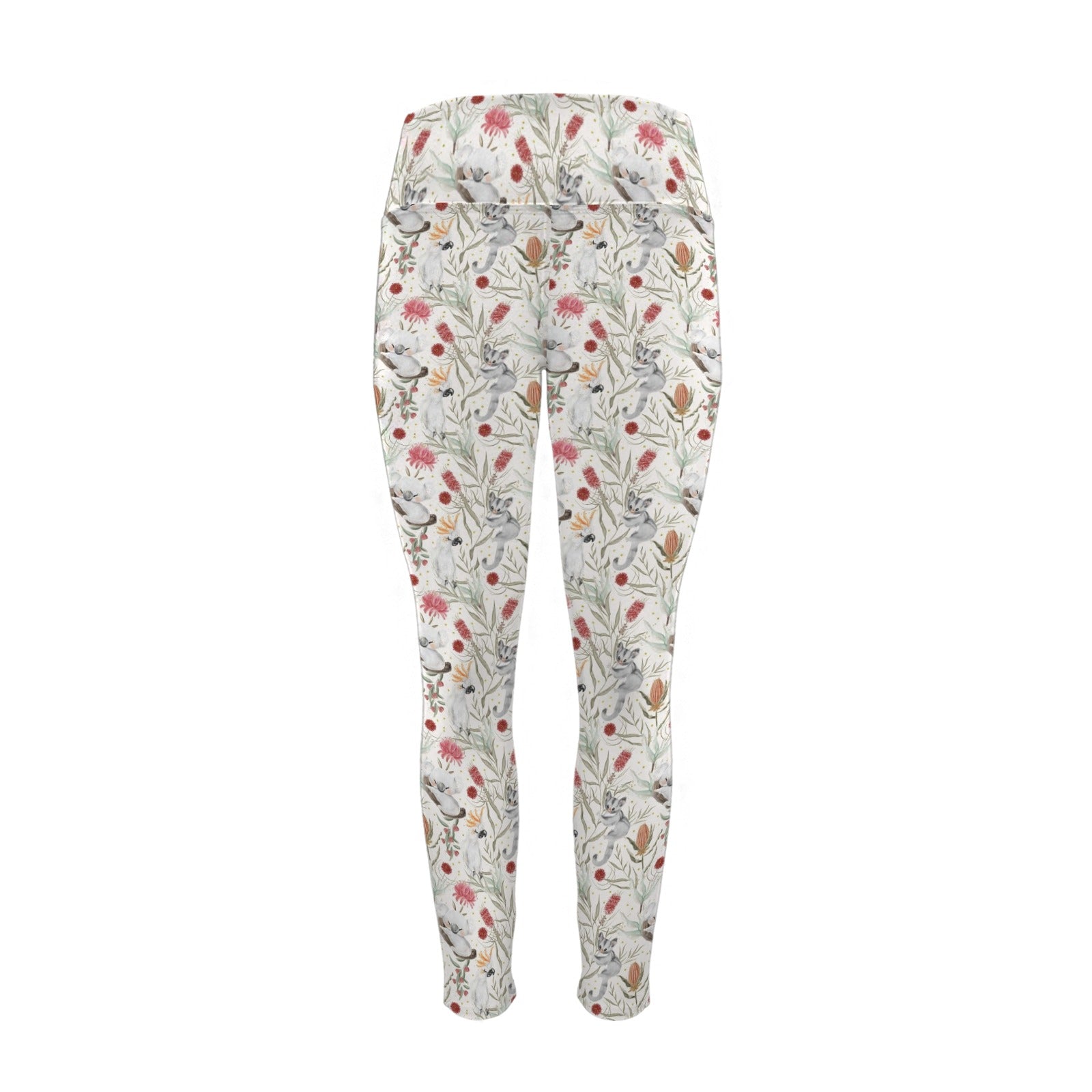 Australian Plants And Animals Women's High Waist Pockets Yoga Leggings