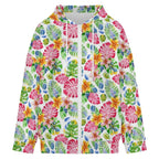 Bright Painted Topical Women's Full-Zip Hoodie
