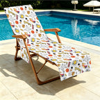 Super Dog Beach Chair Towel Cover with Side Pockets