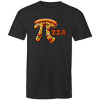 Pi Pizza - Mens T-Shirt Black Mens T-shirt Food Maths Printed In Australia Science
