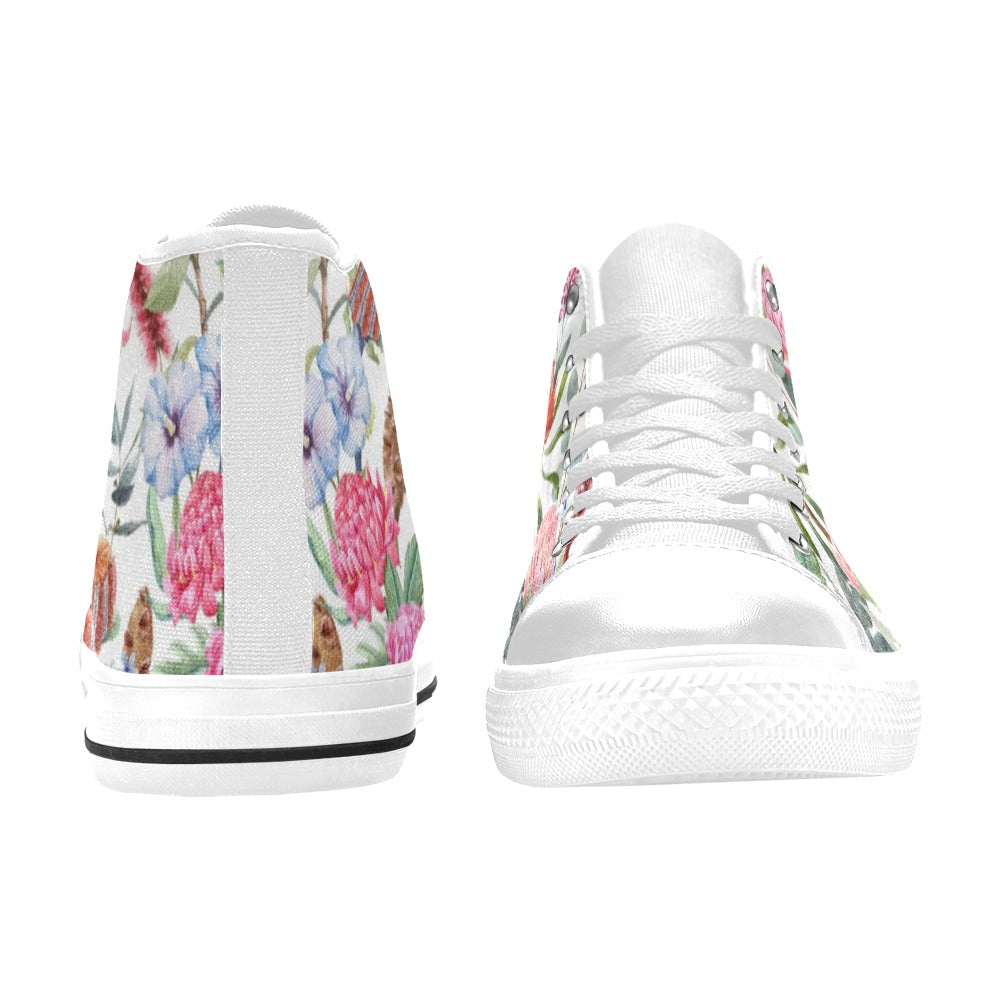 Australian Flowers - Women's High Top Canvas Shoes Womens Classic High Top Shoes Plants Printed Offshore