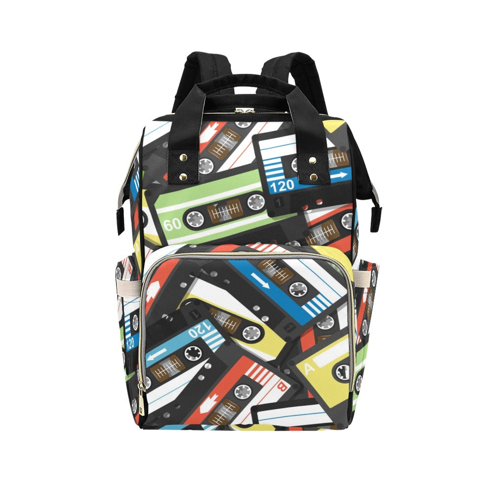 Cassette Tapes - Multi-Function Backpack, Nappy / Diaper Bag