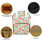 Bright Painted Tropical Multi-Function Backpack, Nappy / Diaper Bag Multi-function Backpack, Nappy / Diaper Bag Plants Printed Offshore