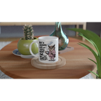 Not A Morning Bird, Not A Night Owl, Just Tired - White 11oz Ceramic Mug White 11oz Mug animal Globally Fulfilled Work