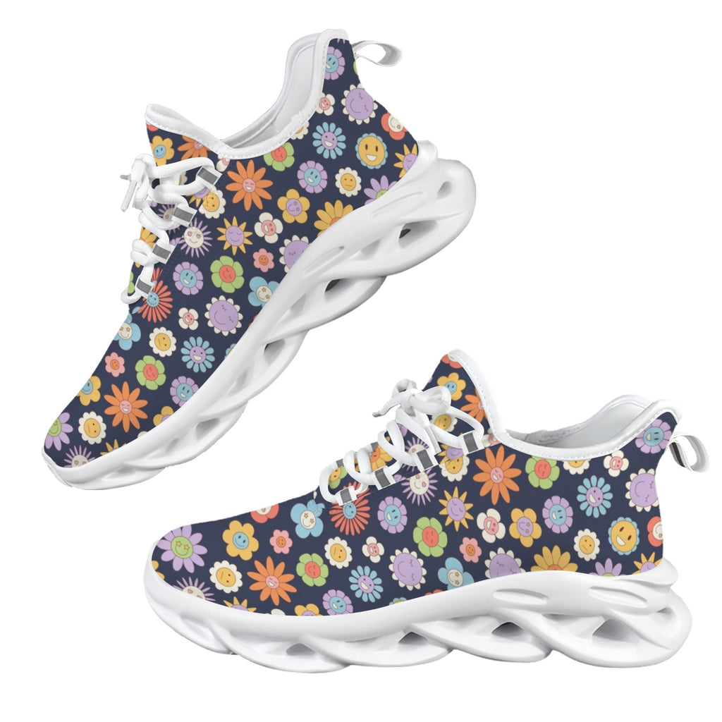 Groovy Flowers Women's Twisted Sole Sneakers