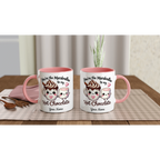 Personalised - You're The Marshmallow To My Hot Chocolate, Valentine - White 11oz Ceramic Mug with Colour Inside Personalised 11oz Mug