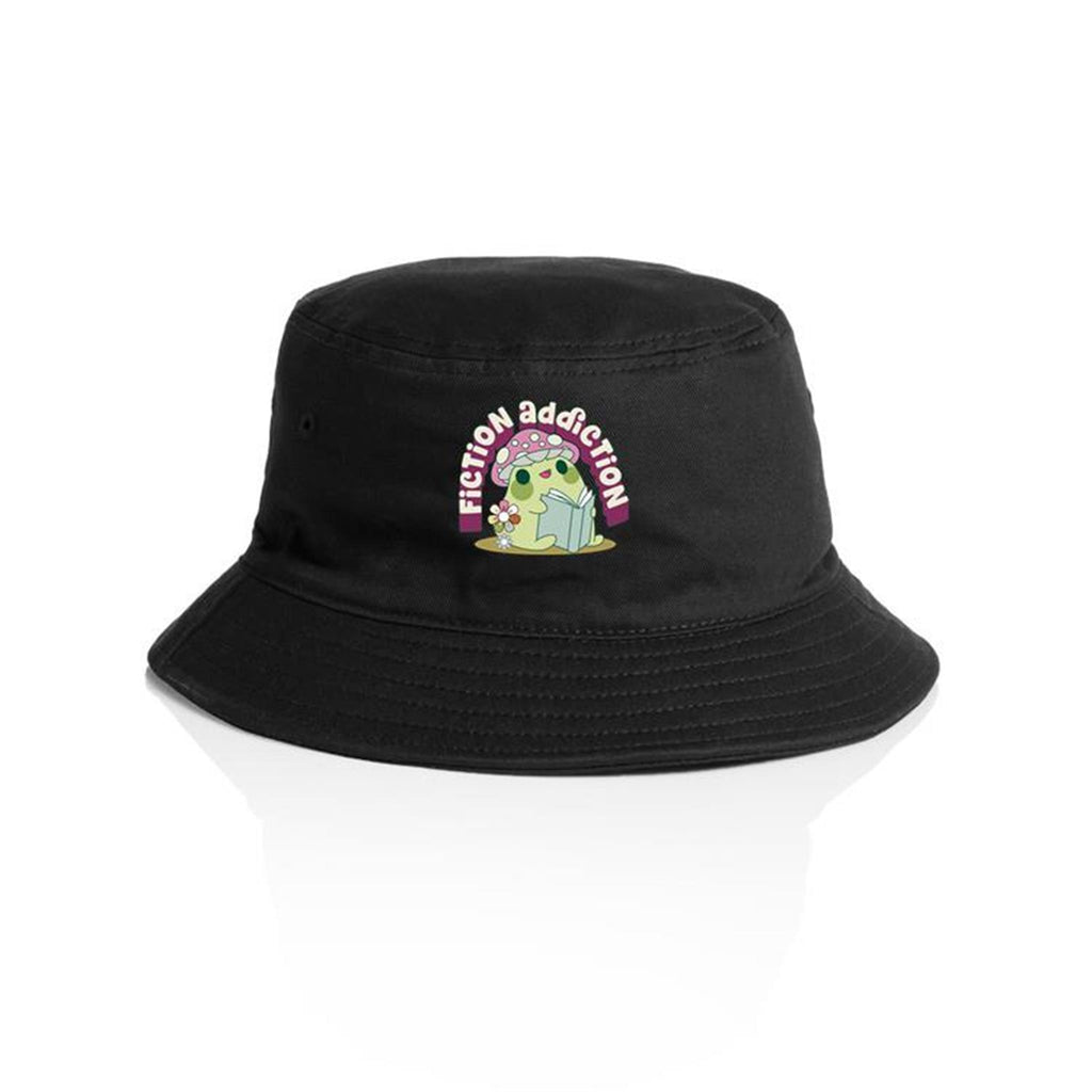 Fiction Addiction - AS Colour Bucket Hat Black One Size As Colour Bucket Hat Printed In Australia Reading