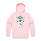 But First Coffee - Mens Hoodie Pink Mens Hoodie Coffee Printed In Australia