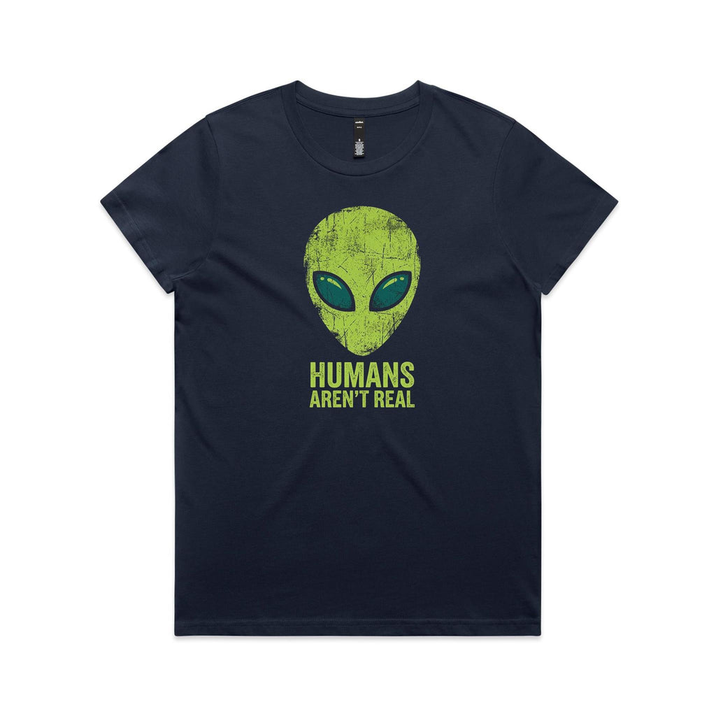 Alien, Humans Aren't Real Women's AS Colour T-shirt