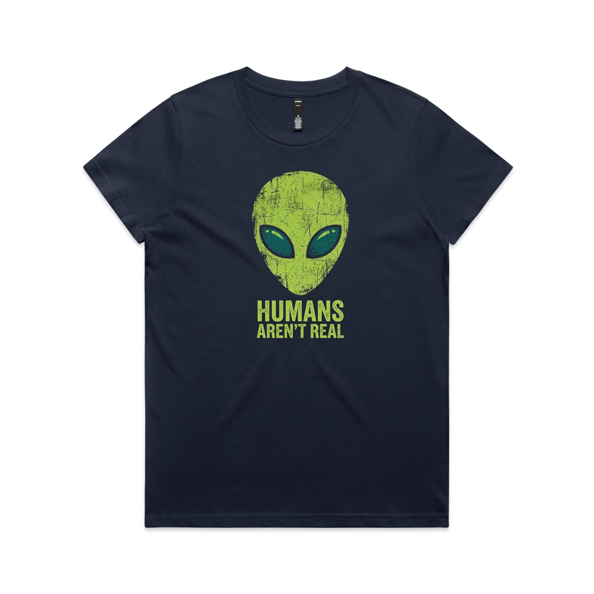 Alien, Humans Aren't Real Women's AS Colour T-shirt