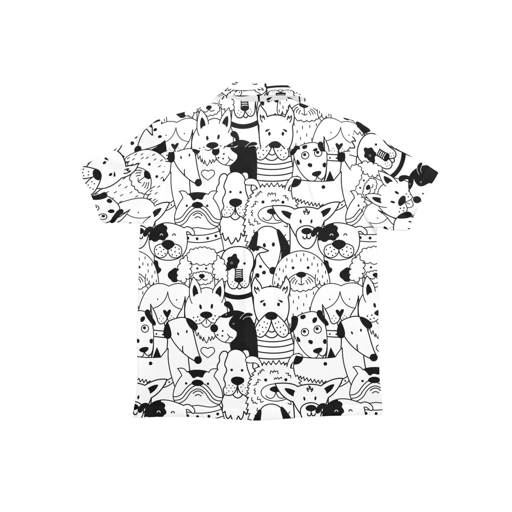 Black And White Dogs - Junior Kids Hawaiian Shirt