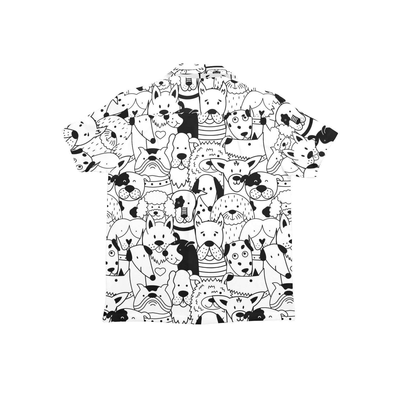 Black And White Dogs - Junior Kids Hawaiian Shirt