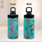 Personalised - Mermaids - Kids Stainless Steel Water Bottle