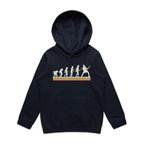 Guitar Player Evolution - Kids Hoodie Navy Kids Hoodie Music Printed In Australia