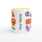 Personalised - Stay Bossy, Boss Mug - White 11oz Ceramic Mug with Colour Inside Personalised Mug Customise Funny Personalise