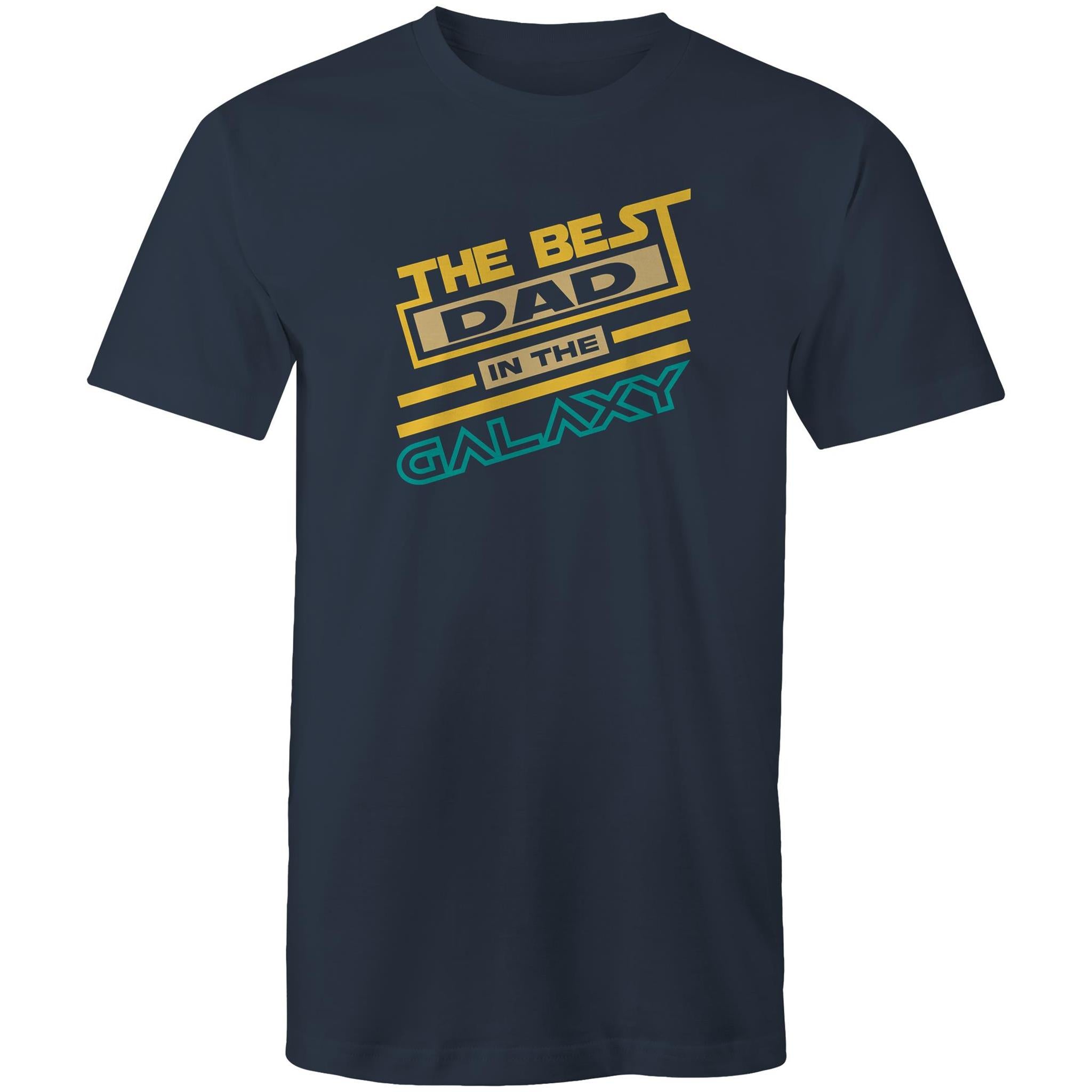The Best Dad In The Galaxy - Mens T-Shirt Navy Mens T-shirt Dad Printed In Australia