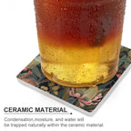 Australian Native Flowers - Ceramic Coasters (Square) Ceramic Coasters Plants Printed Offshore