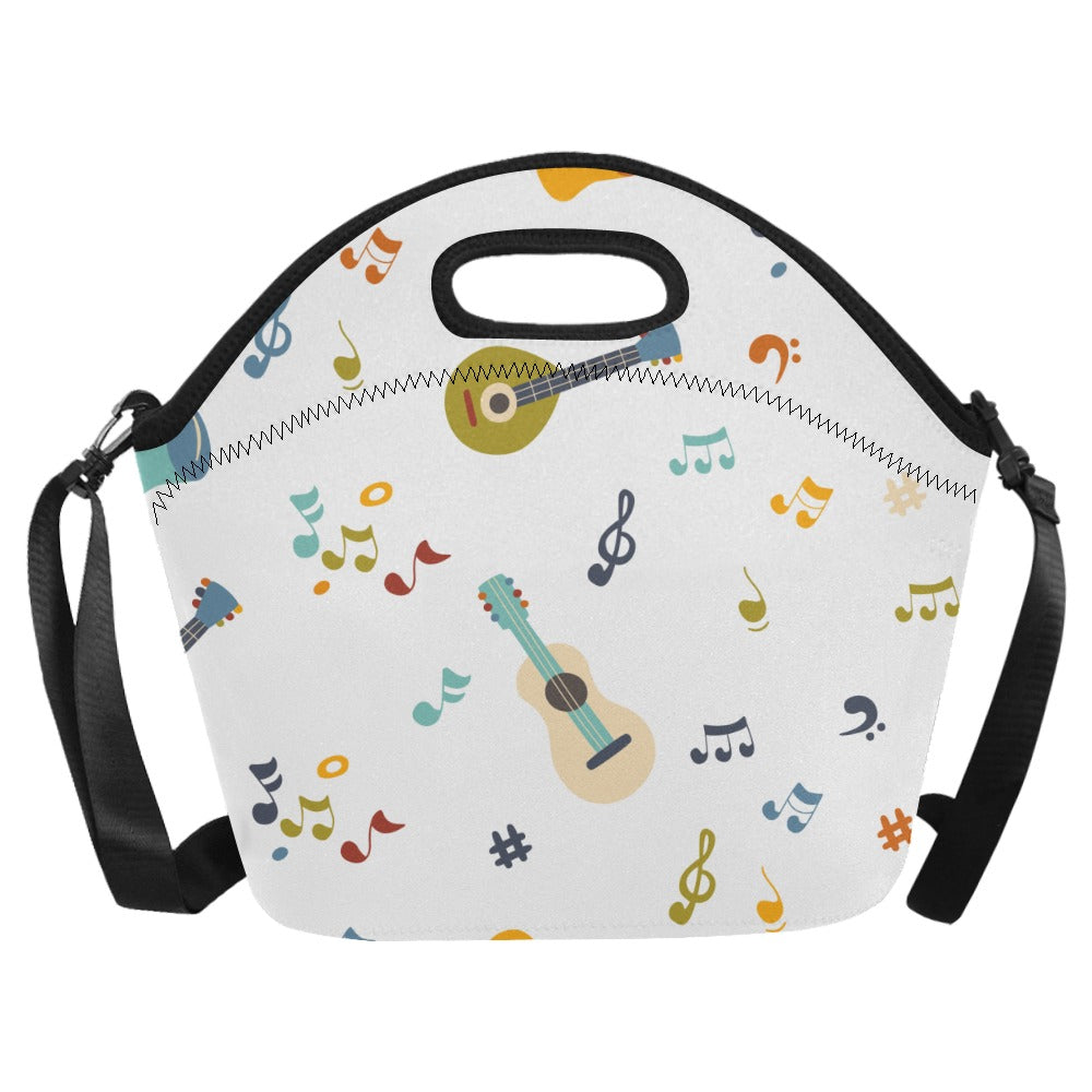 Guitar Music - Neoprene Lunch Bag Neoprene Lunch Bag Printed Offshore