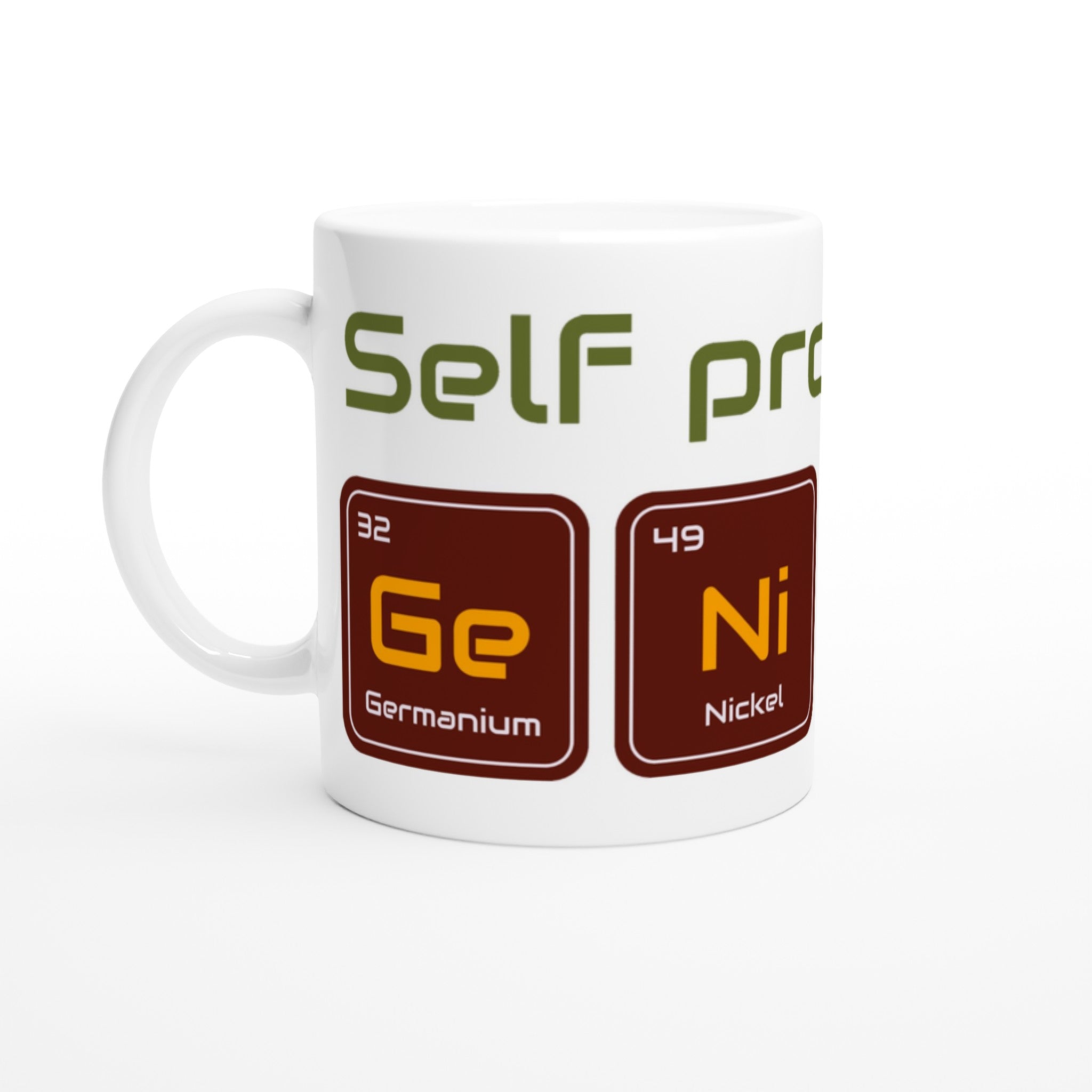 Self Proclaimed Genius - White 11oz Ceramic Mug Default Title White 11oz Mug Funny Globally Fulfilled Science