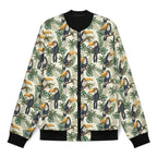 Toucan Jungle Men's Casual Zip‑Up Bomber Jacket