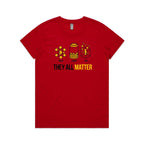 They All Matter Solid Liquid Gas Women's AS Colour T-shirt Red Womens T-shirt Printed In Australia Science
