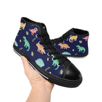 Dinosaurs - Kids High Top Canvas Shoes