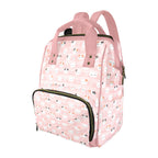 Pink Cats Multi-Function Backpack, Nappy / Diaper Bag One Size Multi-function Backpack, Nappy / Diaper Bag animal Printed Offshore