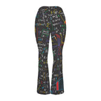 Colourful Maths Formulas High Waist Crossover Tummy Control Flare Leggings High Waist Flare Leggings Maths Printed Offshore