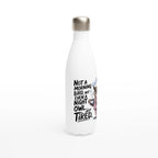 Not A Morning Bird, Not A Night Owl, Just Tired - White 17oz Stainless Steel Water Bottle White Water Bottle animal Globally Fulfilled