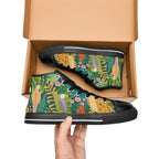 Tropical Jungle Animals - Kids High Top Canvas Shoes