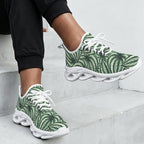 Stripy Leaves Women's Twisted Sole Sneakers