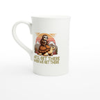 Sloth Race, We'll Get There When We Get There - White 10oz Porcelain Slim Mug Default Title Porcelain Mug animal Globally Fulfilled