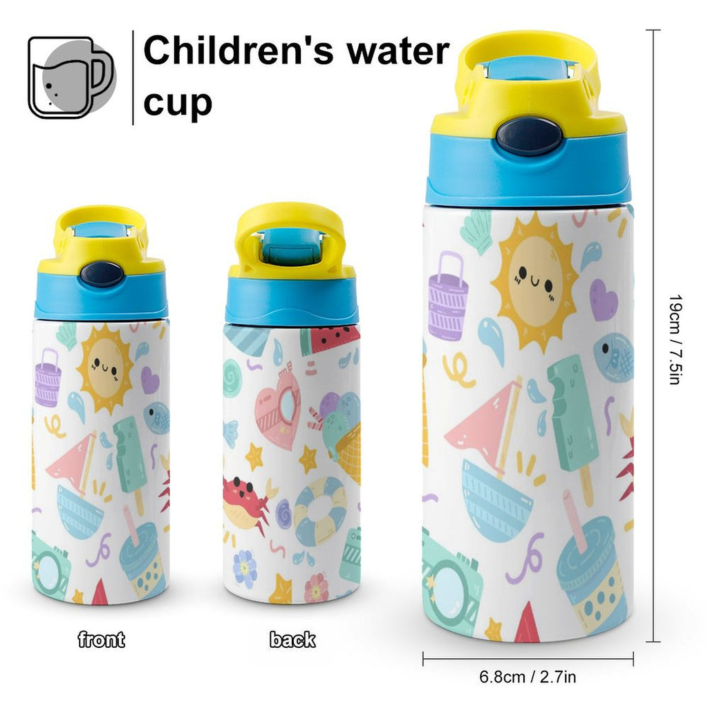 Summer Fun - Little Kids Water Bottle Little Kids Water Bottle Printed Offshore Summer