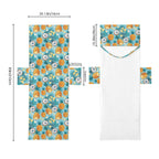 Pineapple Coconut Beach Chair Towel Cover with Side Pockets